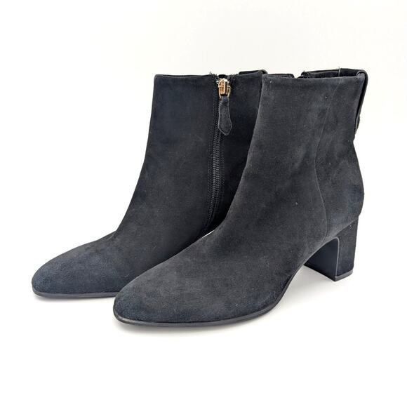 Aerosoles Magnus Ankle Heel Bootie Women's Side Zip Black Size US6.5 EU37 - Picture 1 of 8